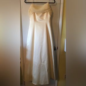 Michaelangelo Yellow Strapless Gown